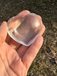Clear quartz heart