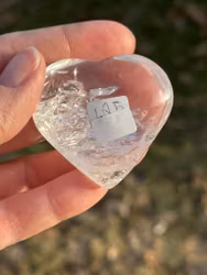 Clear quartz heart