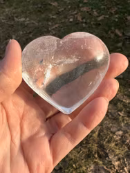 Clear quartz heart