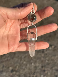 Völva- Golden Rutilated Quartz from Hardangervidda, Norway  with Fire Horse Vogel Crystal