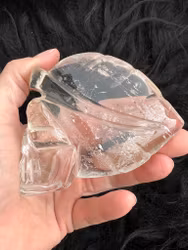 Clear quartz Crystal skull leaf