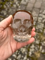 Smokey quarts skull