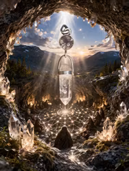 The Light Beneath the Mountain  Clear Quartz Light Portal with Clear Quartz from Jämtland, Sweden