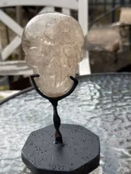 Arcturian rutilated quartz skull