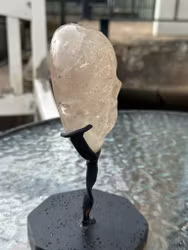 Arcturian rutilated quartz skull