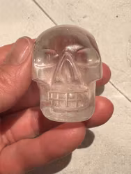 Clear quartz crystal skull large