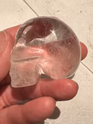Clear quartz crystal skull large