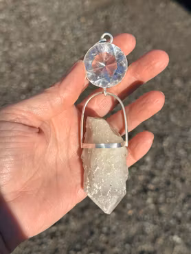 Sirius Gate of the Northern Light    Clear Quartz Light Portal with Fjällkvarts