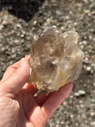 Rutilated quartz , one big double terminated point