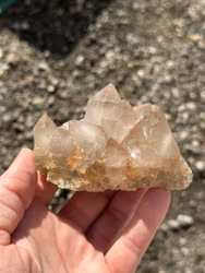 Rutilated quartz cluster