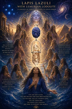 A Lineage of Voice - Awakening the Power Within - Lapis Lazuli with Lemurian Lodolite