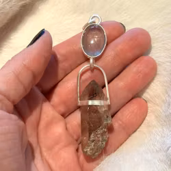 Priestess of Water — Return to the Living Waters Within- Aquamarine with double terminated rutilated Quartz