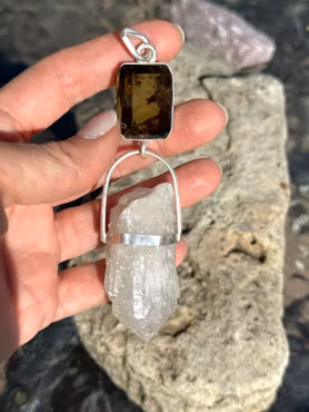 Dark Citrine with Fjällkvarts - Brisingamen Awakening