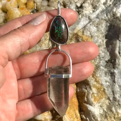 Boulder Opal with Lodolite The Rainbow Serpent — Keeper of the Living Gate