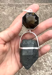 Embodiment of Your Soul’s Mission-   Dark citrine with Swedish amazing Quartz with Chlorite