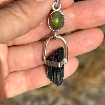 Return of the Ancient Earth Magic - Black Opal with Black Tourmaline from Sweden