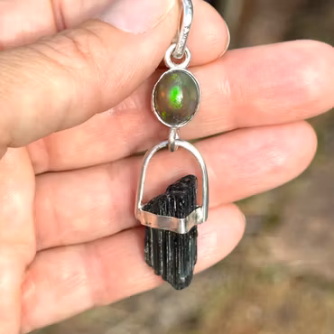 Return of the Ancient Earth Magic - Black Opal with Black Tourmaline from Sweden