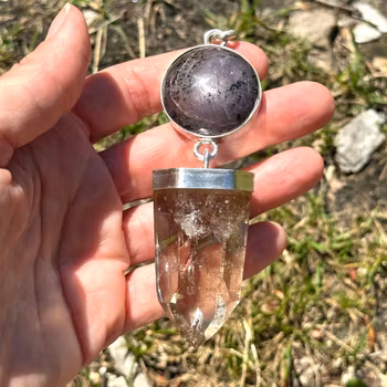 The Light of the Goddess Star Ruby with Rainbow Citrine