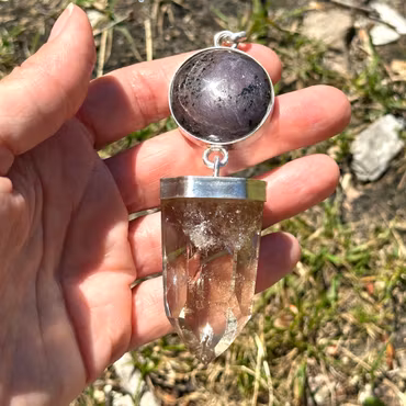 The Light of the Goddess Star Ruby with Rainbow Citrine