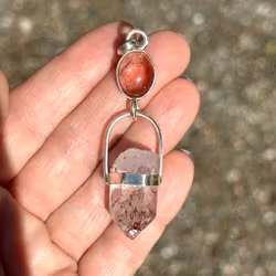 Mary Magdalene – The Builder of the New Earth  Pink Tourmaline with Brandenberg Amethyst