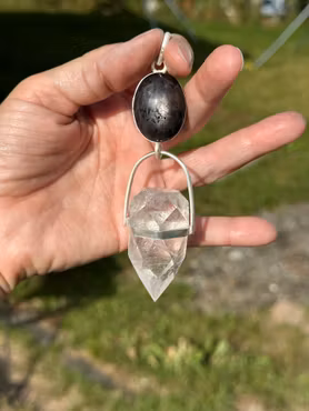 Dragon of the Creatrix  - Star Sapphire with Clear Quartz Dragon Egg