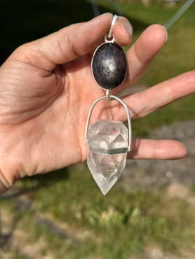 Dragon of the Creatrix  - Star Sapphire with Clear Quartz Dragon Egg