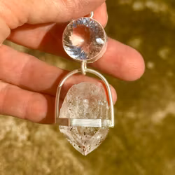 Return of the new feminine life force - Clear Quartz Light Portal with Brandenberg Enhydro