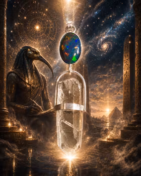 When the Soul Is Ready to See - The Calling of Thoth  Black Opal with Lemurian