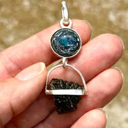 When the Dragon Answers Your Call - Galaxy Opal with Moldavite