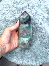Purple and green Flourite tower
