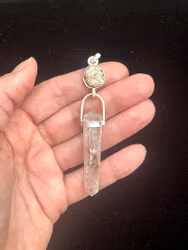 The Golden Cloak of Hathor - Return to Your Original Form  Raw Diamond with Fire Horse Vogel Crystal