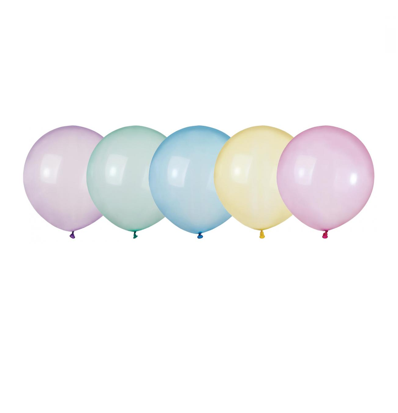 Latexballonger Crystal Clear Regnbåge Ljusblå 48cm