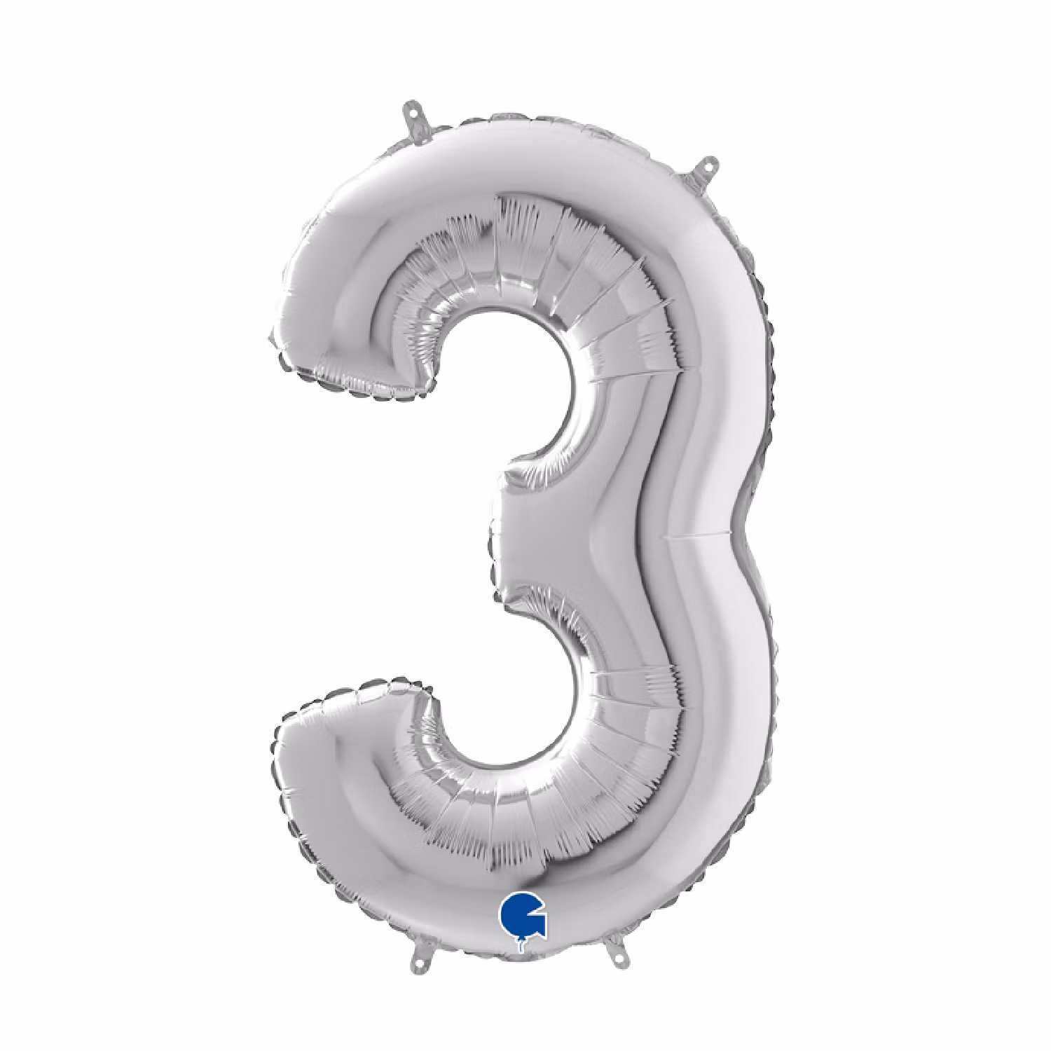 Sifferballonger Folie Silver 102cm