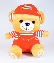 Nalle Hugsbaby Röd & Vit Tröja, 32 cm