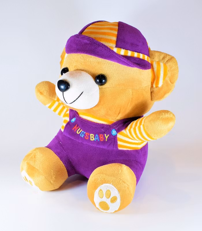 Nalle Hugsbaby Lila och Gul 32cm