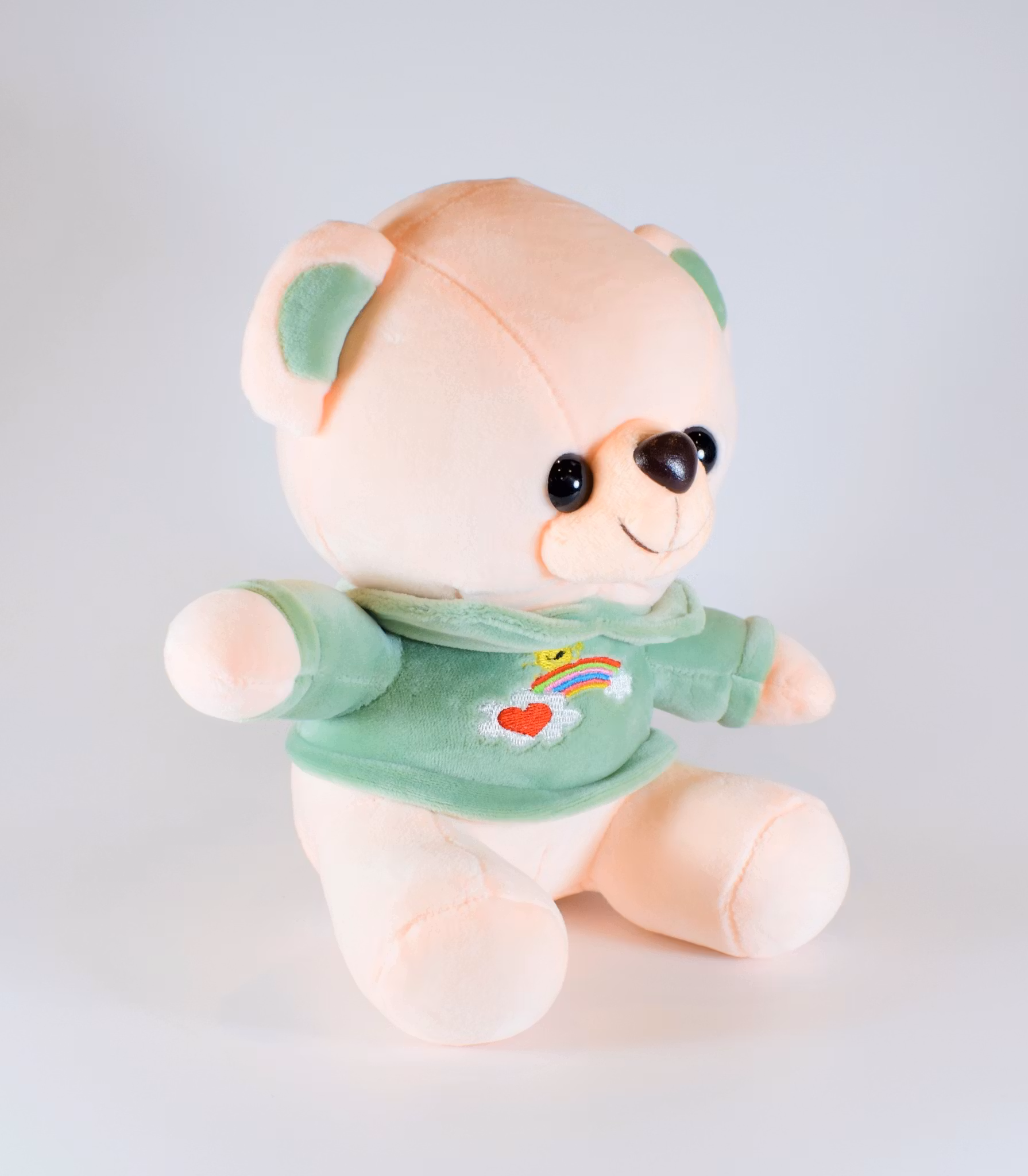 Nalle med Regnbåge Grön 20 cm