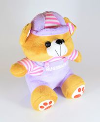 Nalle Hugsbaby Ljuslila & Vit / Rosa Tröja, 18 cm