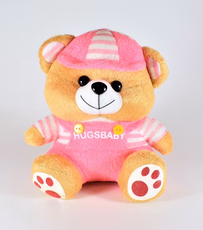 Nalle Hugsbaby Ljusrosa & Vit / Rosa Tröja, 18 cm