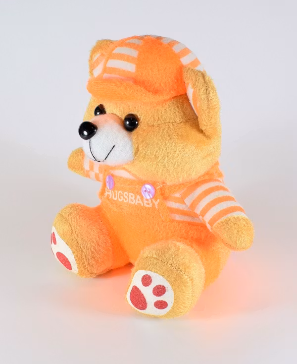 Nalle Hugsbaby Oranger & Vit / Orange Tröja, 18 cm