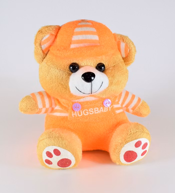 Nalle Hugsbaby Oranger & Vit / Orange Tröja, 18 cm
