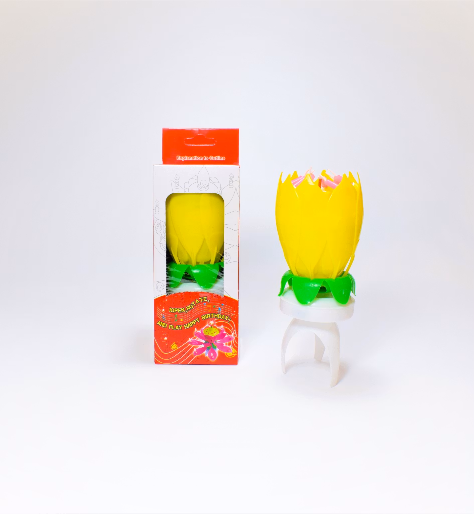 Tårtljus Roterande Spelande Lotus