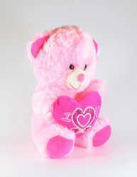 Nalle med Hjärta Rosa 25cm
