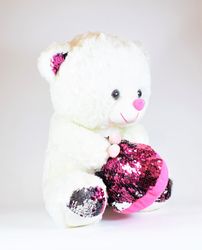 Nalle med Paljettsäck 38cm