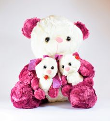 Nalle med Små Tvillingar 33cm