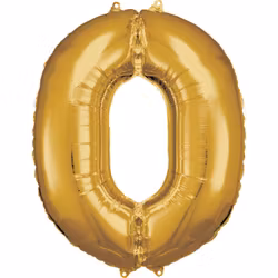 Sifferballonger Folie Super Shape Guld 86cm