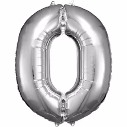 Sifferballonger Folie Super Shape Silver 86cm