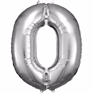 Sifferballonger Folie Super Shape Silver 83-86 cm