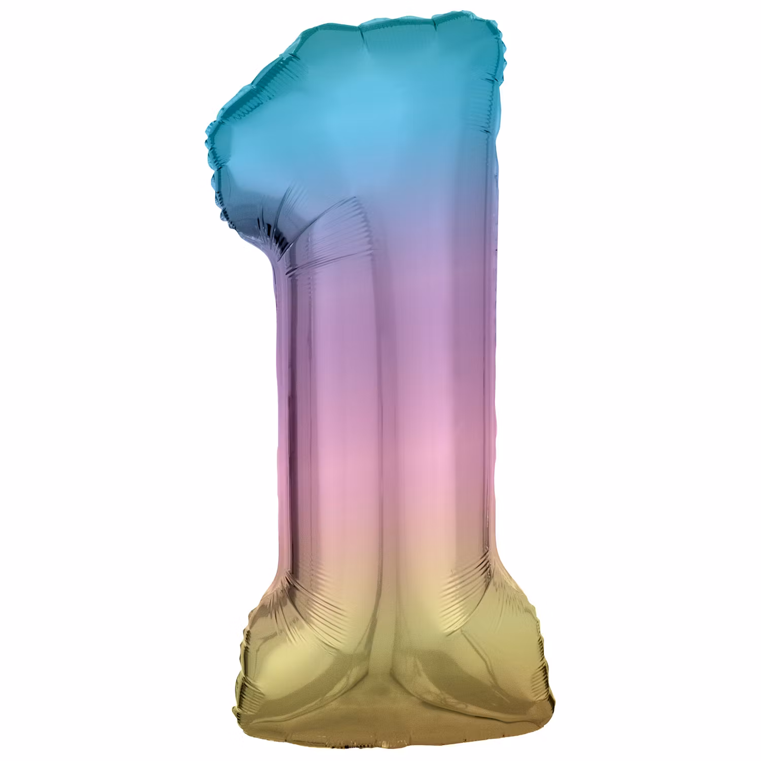 Sifferballonger Folie Super Shape Regnbågsfärgad Pastell 86cm