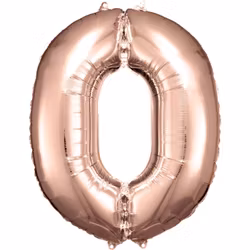 Sifferballonger Folie Super Shape Rosé Guld 86cm