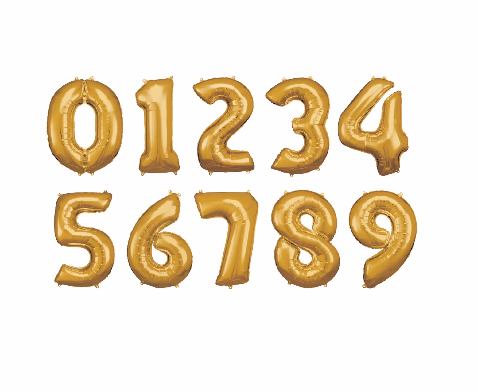 Sifferballonger Folie Super Shape Guld 86cm